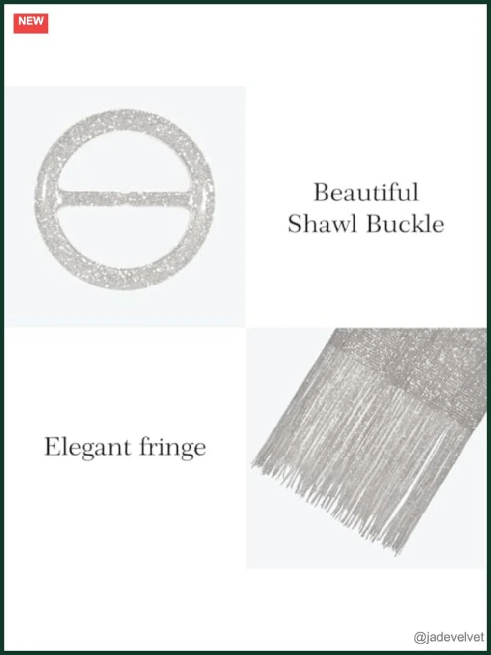 Sparkle Shawl with Buckle, Elegant Wrap for Evening Dress
